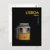 Gelbe Straßenbahn Lissabon - LISBOA Postkarte (Vorne/Hinten)