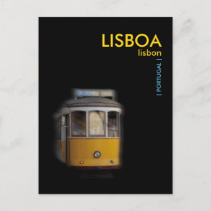 Gelbe Straßenbahn Lissabon - LISBOA Postkarte
