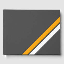 Gelbe Streifen an der dunkelgrauen Ecke Gästebuch