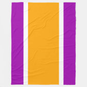 Gelbe Streifen an Lila Kanten Fleecedecke (Vorderseite)