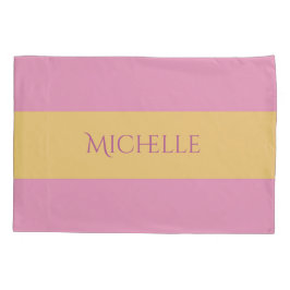 Gelbe Streifen auf jedem farblich angepassten Mono Kissenbezug