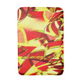 Gelbe Streifen auf rotem, tropftem Bild Badematte (Vorderseite Vertikal)