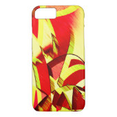 Gelbe Streifen auf rotem, tropftem Bild Case-Mate iPhone Hülle (Rückseite)