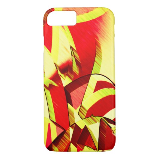 Gelbe Streifen auf rotem, tropftem Bild Case-Mate iPhone Hülle (Rückseite)