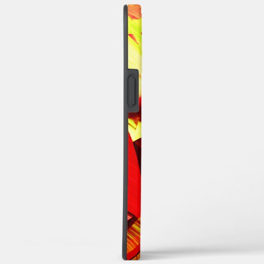 Gelbe Streifen auf rotem, tropftem Bild Case-Mate iPhone Hülle (Rückseite / Rechts)