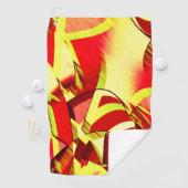 Gelbe Streifen auf rotem, tropftem Bild Golfhandtuch (Insitu)