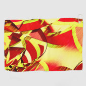 Gelbe Streifen auf rotem, tropftem Bild Golfhandtuch (Horizontal)