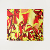 Gelbe Streifen auf rotem, tropftem Bild Wandteppich (Vorderseite (Horizontal))