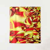 Gelbe Streifen auf rotem, tropftem Bild Wandteppich (Vorderseite)