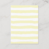 Gelbe Streifen Bücher für Baby, Babydusche Begleitkarte (Rückseite)