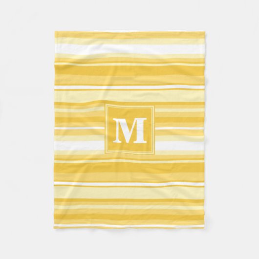 Gelbe Streifen Fleecedecke (Vorderseite)