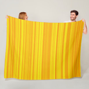 Gelbe Streifen Fleecedecke