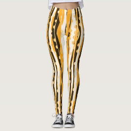 Gelbe Streifen Frauen Leggings
