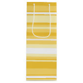 Gelbe Streifen Geschenktüte Für Weinflaschen (Vorderseite)