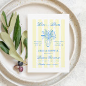 Gelbe Streifen Handgezeichnetes italienisches Brau Einladung