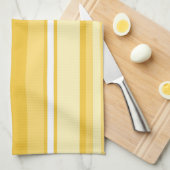 Gelbe Streifen Handtuch (Viertel Falte)