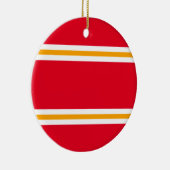 Gelbe Streifen Keramik Ornament (Rechts)