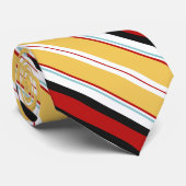 Gelbe Streifen Krawatte (Gerollt)
