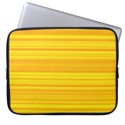 Gelbe Streifen Laptopschutzhülle (Vorderseite)