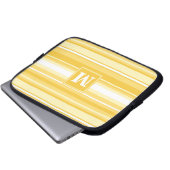 Gelbe Streifen Laptopschutzhülle (Vorne Knopf)