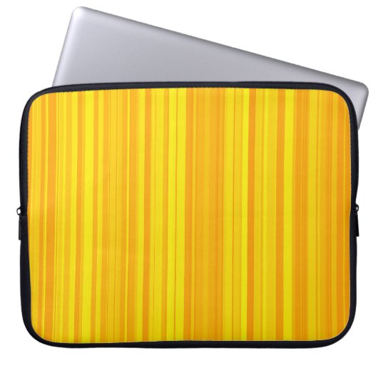 Gelbe Streifen Laptopschutzhülle (Vorderseite)