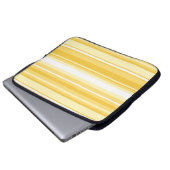 Gelbe Streifen Laptopschutzhülle (Vorne Knopf)
