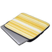 Gelbe Streifen Laptopschutzhülle (Vorne Knopf)