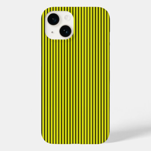 Gelbe Streifen Modernes Minimal Muster Case-Mate iPhone Hülle (Rückseite)