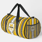 Gelbe Streifen Monogramm Duffle Bag (Rechte Ecke)