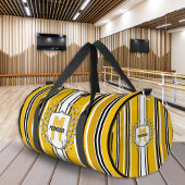 Gelbe Streifen Monogramm Duffle Bag