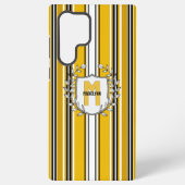 Gelbe Streifen Monogramm Samsung Galaxy Hülle (Rückseite)