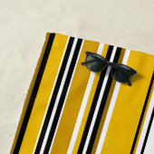 Gelbe Streifen Monogramm Strandtuch (Beispiel)