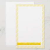 Gelbe Streifen Musterböden Briefpapier (Vorne/Hinten)