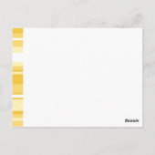 Gelbe Streifen Postkarte (Rückseite)