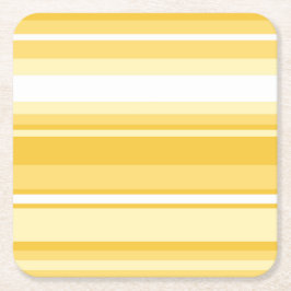 Gelbe Streifen Rechteckiger Pappuntersetzer