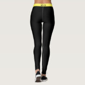 Gelbe Streifen schwarze Leggings oder Farbauswahl (Rückseite)