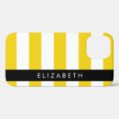 Gelbe Streifen, Streifen, Linien, Ihr Name Case-Mate iPhone Hülle (Rückseite (Horizontal))