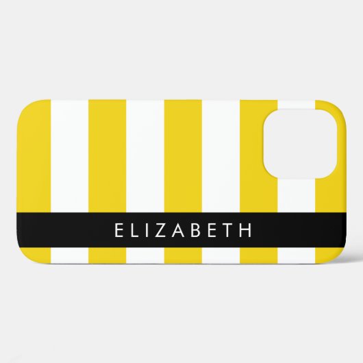 Gelbe Streifen, Streifen, Linien, Ihr Name Case-Mate iPhone Hülle (Rückseite (Horizontal))