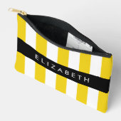 Gelbe Streifen, Streifen, Linien, Ihr Name Zubehörtasche (Offen)