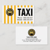 Gelbe Streifen Taxifahrer Visitenkarte (Vorne/Hinten)
