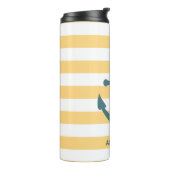 Gelbe Streifen und blauer Anker Thermosbecher (Nach links gedreht)