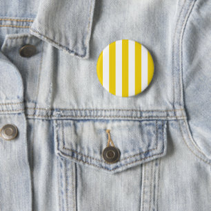 Gelbe Streifen, weiße Streifen, gestreiftes Muster Button