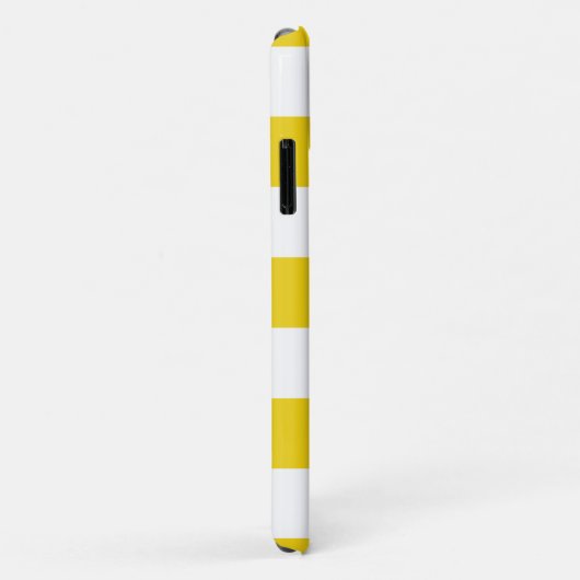 Gelbe Streifen, weiße Streifen, gestreiftes Muster Case-Mate iPhone Hülle (Hinten/Rechts)