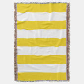 Gelbe Streifen, weiße Streifen, gestreiftes Muster Decke (Vorderseite Vertikal)
