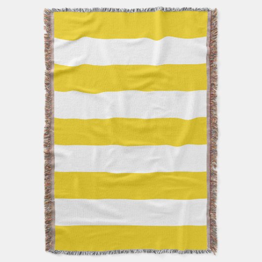 Gelbe Streifen, weiße Streifen, gestreiftes Muster Decke (Vorderseite Vertikal)