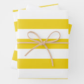 Gelbe Streifen, weiße Streifen, gestreiftes Muster Geschenkpapier Set (Beispiel)