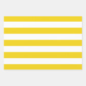 Gelbe Streifen, weiße Streifen, gestreiftes Muster Geschenkpapier Set (Vorderseite 3)