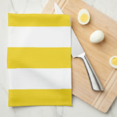 Gelbe Streifen, weiße Streifen, gestreiftes Muster Geschirrtuch (Viertel Falte)