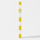 Gelbe Streifen, weiße Streifen, gestreiftes Muster iPhone Hülle (Linke Seite)