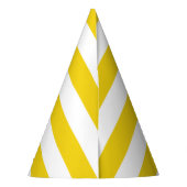 Gelbe Streifen, weiße Streifen, gestreiftes Muster Partyhütchen (Rückseite)